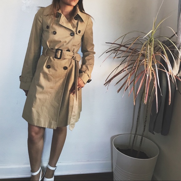 J crew everyday trench size 0 beige classic - Picture 6 of 8